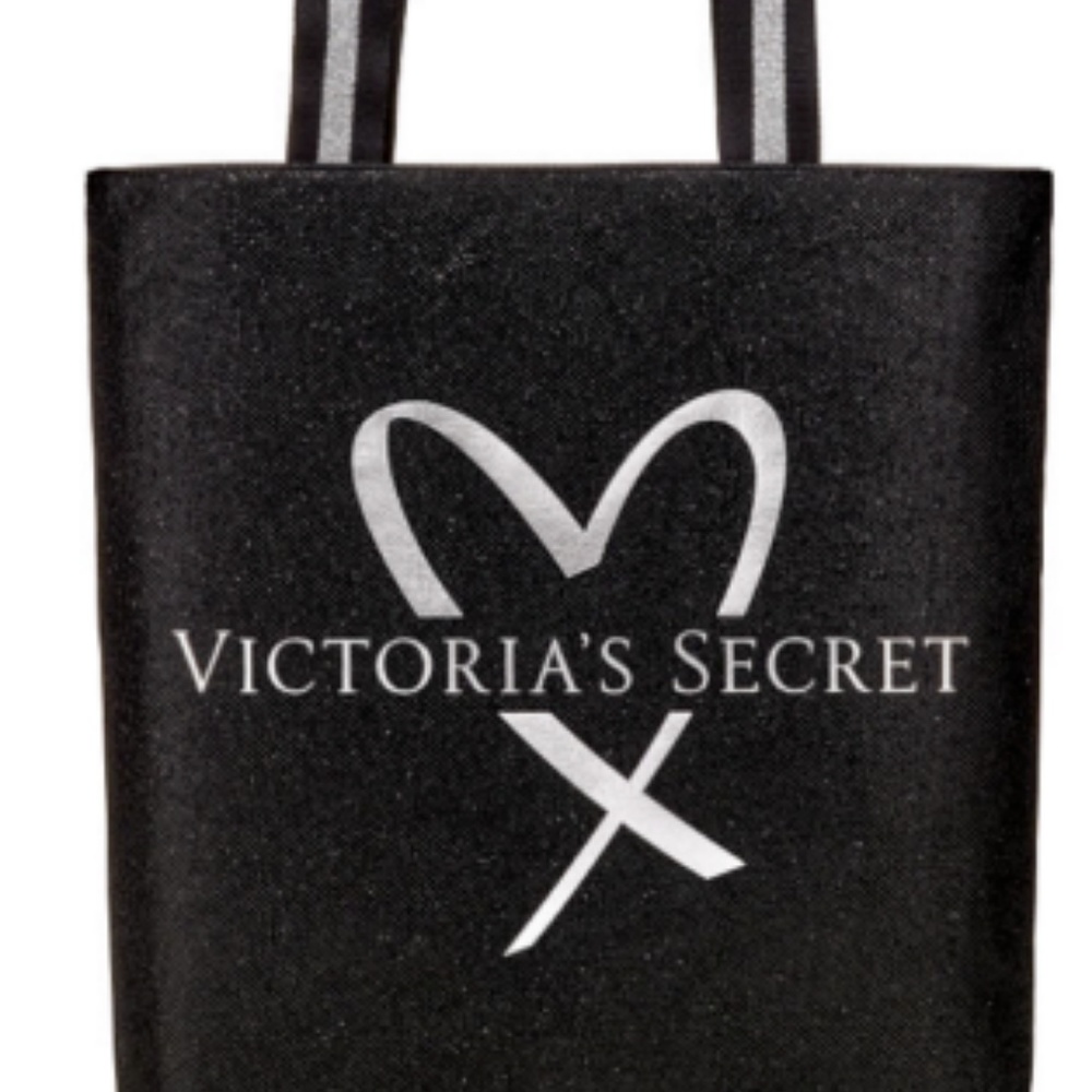 Victoria’s Secret Silver Glamour Glitter Tote Bag
